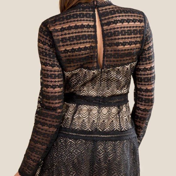 NWT francesca's Kenna Lace A-Line Dress -XS - Picture 4 of 10